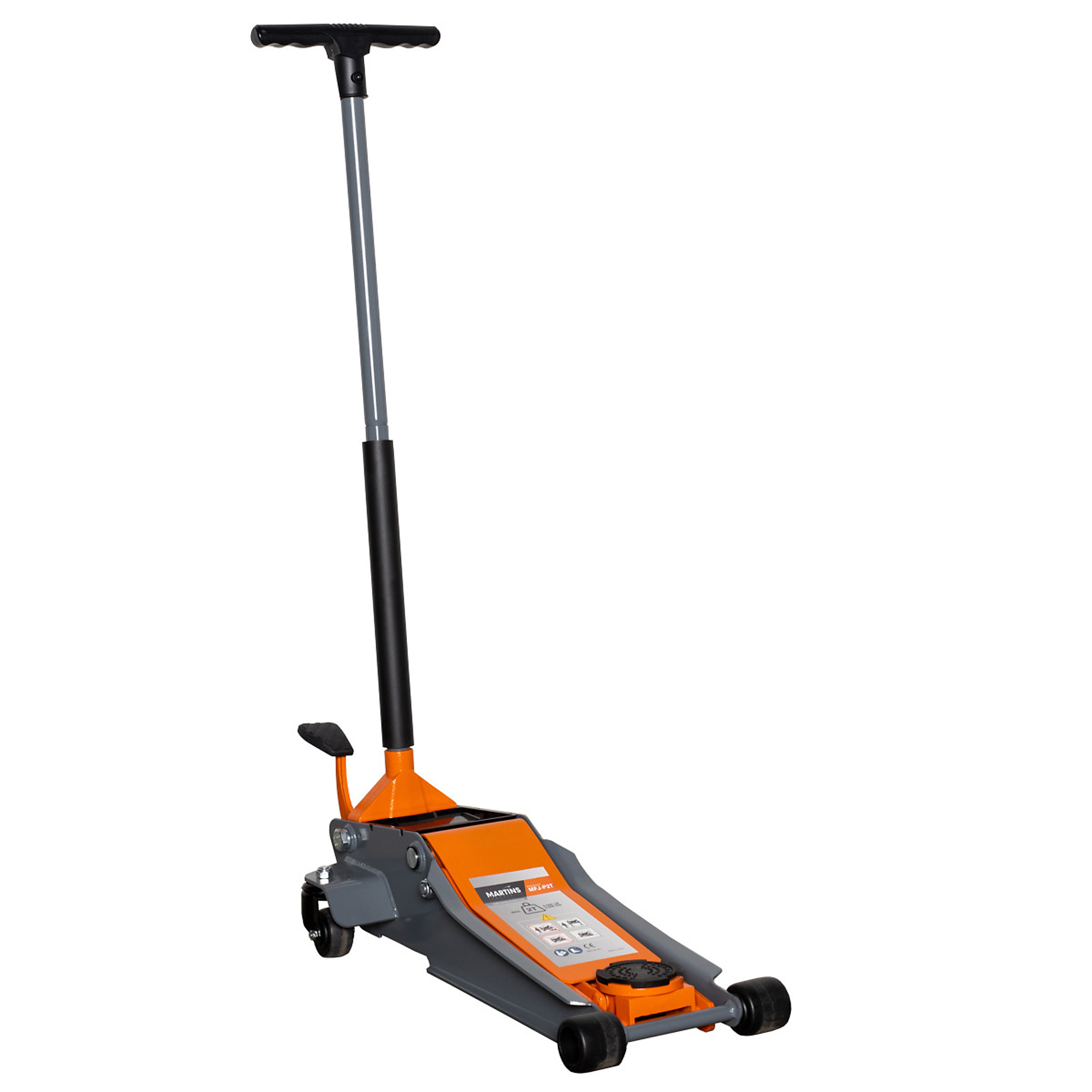 Martins Industries 2-Ton Professional Floor Jack — Low-Profile, Rubber-Padded Saddle, Model# MFJ-P2T